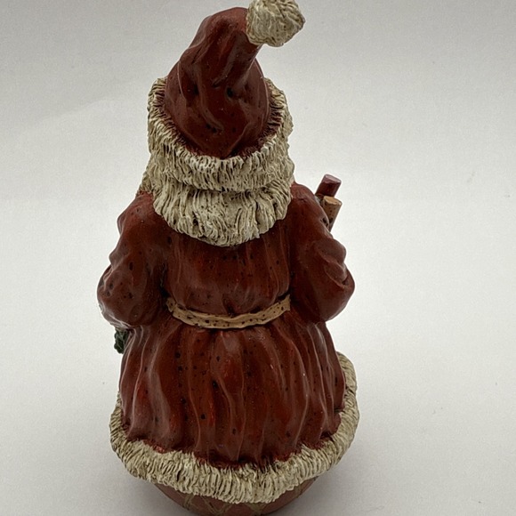 Vintage Noble Arts Santa Claus Figurine 4.5" Tall #117 with toys and wreath box - Picture 5 of 9